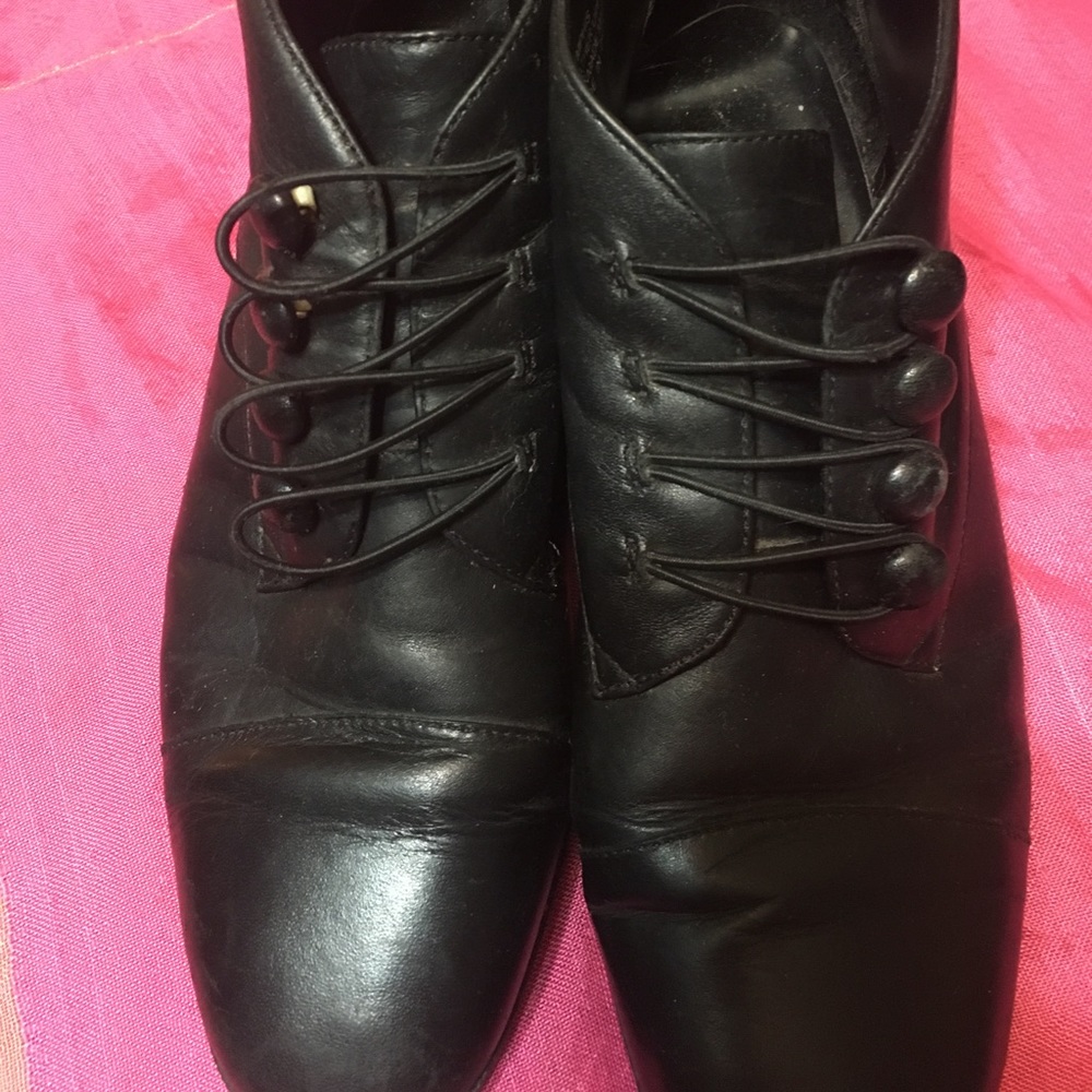Leather booties.